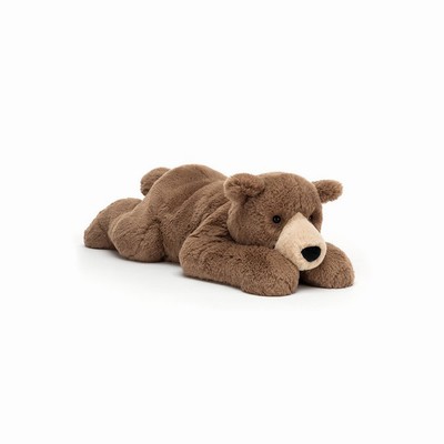 Jellycat Woody Bear Lying USA | 02867ZIOE